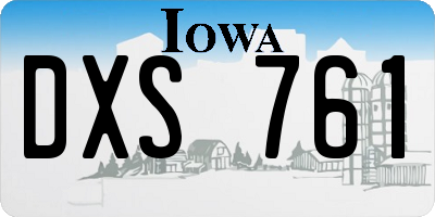 IA license plate DXS761