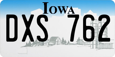 IA license plate DXS762