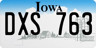 IA license plate DXS763