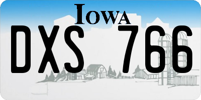 IA license plate DXS766