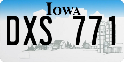 IA license plate DXS771