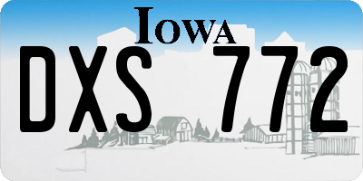 IA license plate DXS772