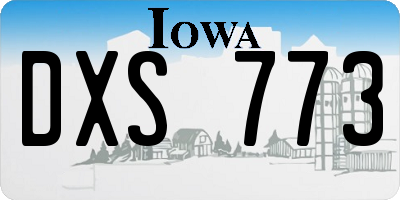 IA license plate DXS773