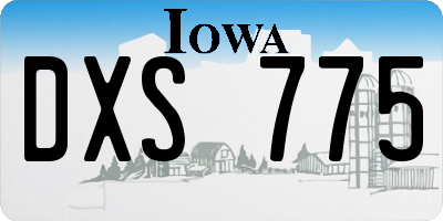 IA license plate DXS775