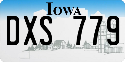 IA license plate DXS779