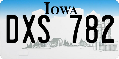 IA license plate DXS782