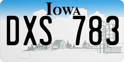 IA license plate DXS783