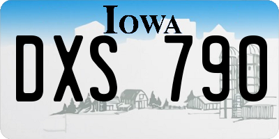 IA license plate DXS790