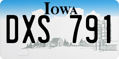 IA license plate DXS791