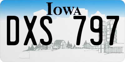 IA license plate DXS797