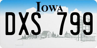 IA license plate DXS799