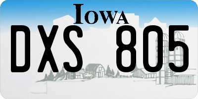 IA license plate DXS805