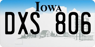 IA license plate DXS806