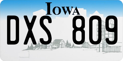 IA license plate DXS809