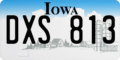 IA license plate DXS813
