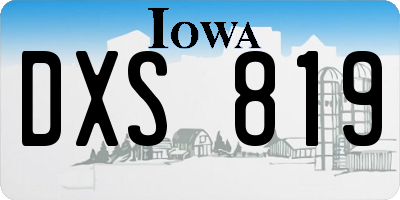 IA license plate DXS819