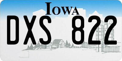 IA license plate DXS822