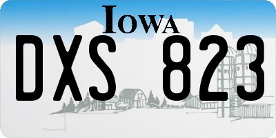 IA license plate DXS823