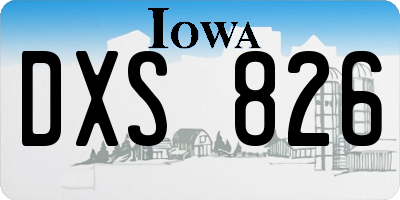 IA license plate DXS826