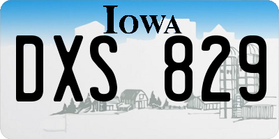 IA license plate DXS829