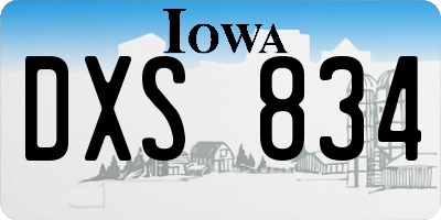 IA license plate DXS834