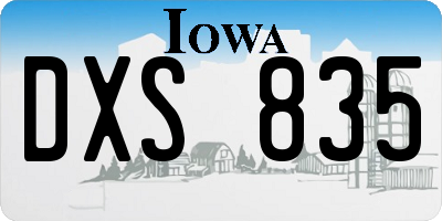 IA license plate DXS835