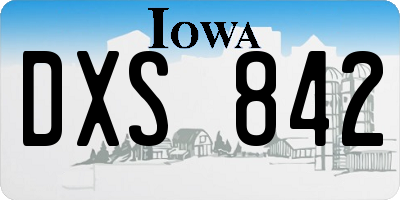 IA license plate DXS842