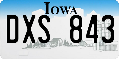 IA license plate DXS843