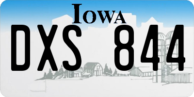 IA license plate DXS844