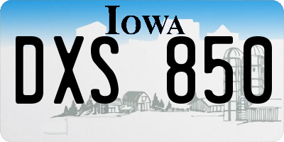 IA license plate DXS850