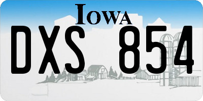 IA license plate DXS854