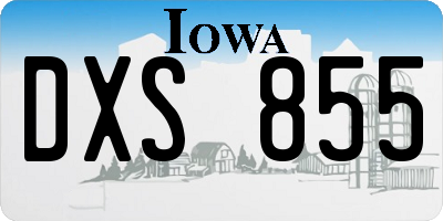 IA license plate DXS855