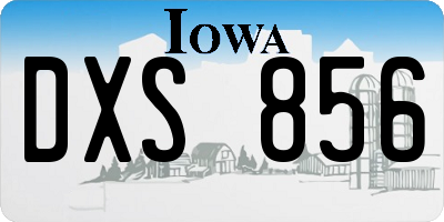 IA license plate DXS856