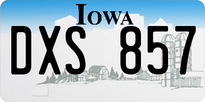 IA license plate DXS857