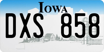 IA license plate DXS858