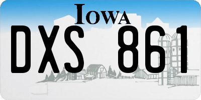 IA license plate DXS861