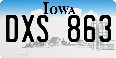 IA license plate DXS863