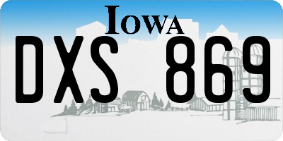 IA license plate DXS869