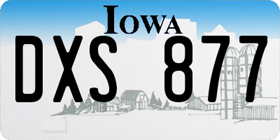 IA license plate DXS877