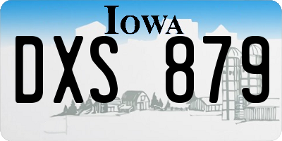 IA license plate DXS879