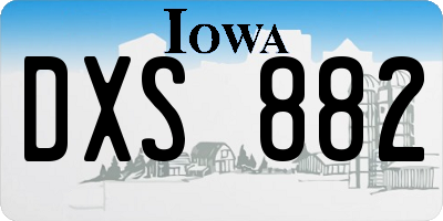 IA license plate DXS882