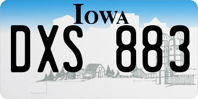 IA license plate DXS883