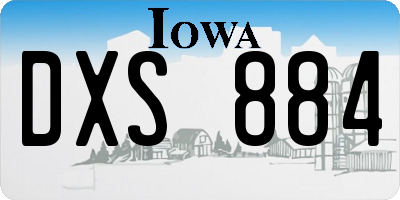 IA license plate DXS884