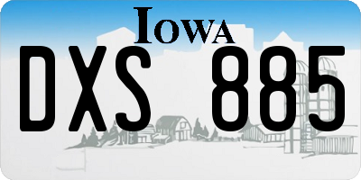 IA license plate DXS885