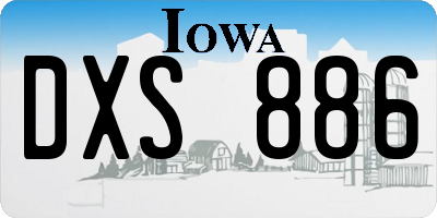 IA license plate DXS886