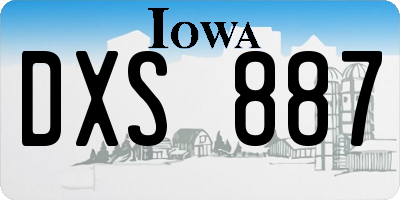 IA license plate DXS887