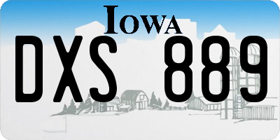 IA license plate DXS889