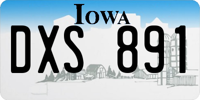 IA license plate DXS891