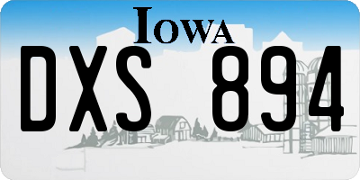 IA license plate DXS894