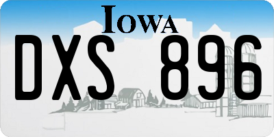 IA license plate DXS896